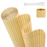 Nunlist Bamboo Polyethylene Plastic Yard/Privacy Fence
