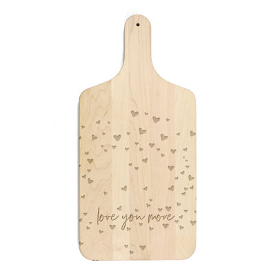 Love You More Paddle Cutting Board
