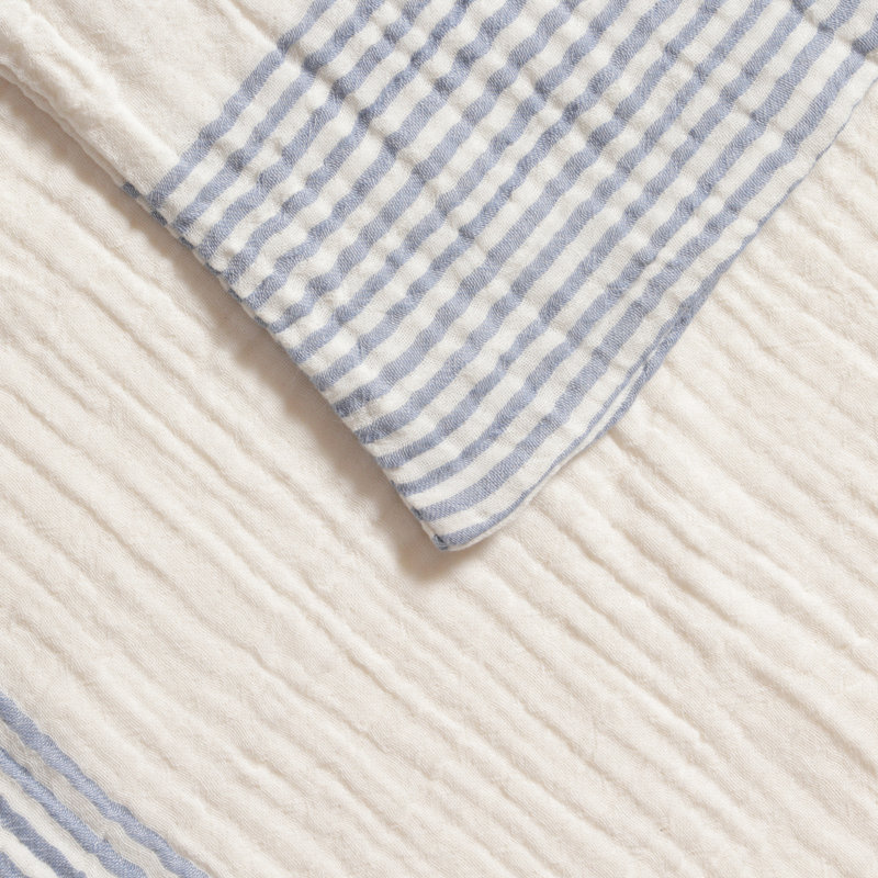 Housse de coussin Laurel, Bleu, Housse de coussin seulement - sans coussin