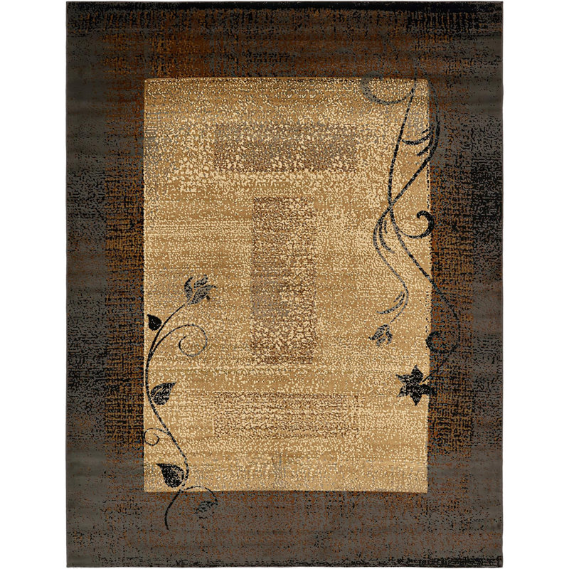 Tapis beige / brun Apex, Rectangle 9 pi x 12 pi