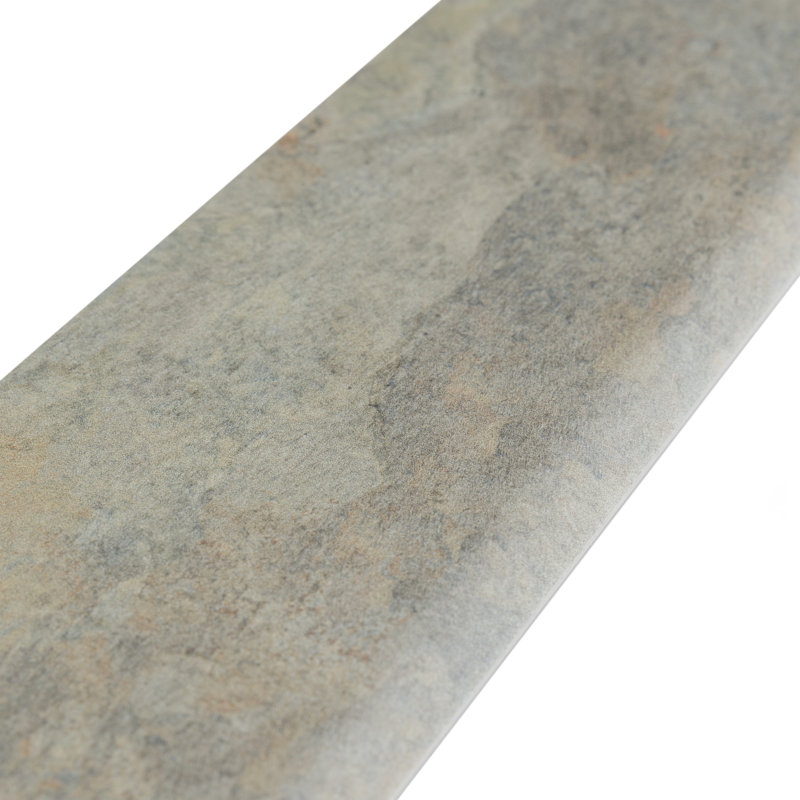 Ardesia 18" x 3" Porcelain Bullnose Tile Trim in Gray