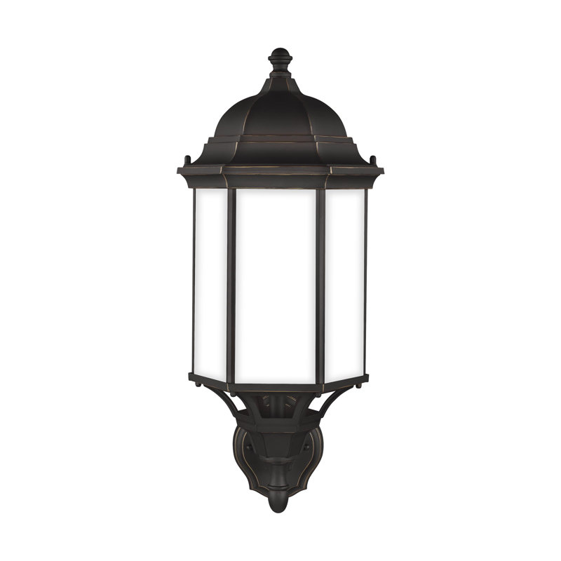 Sevier Large One Light Uplight Outdoor Wall Lantern from Generation Lighting , No, 21.75" H x 9.38" W x 9.38" D