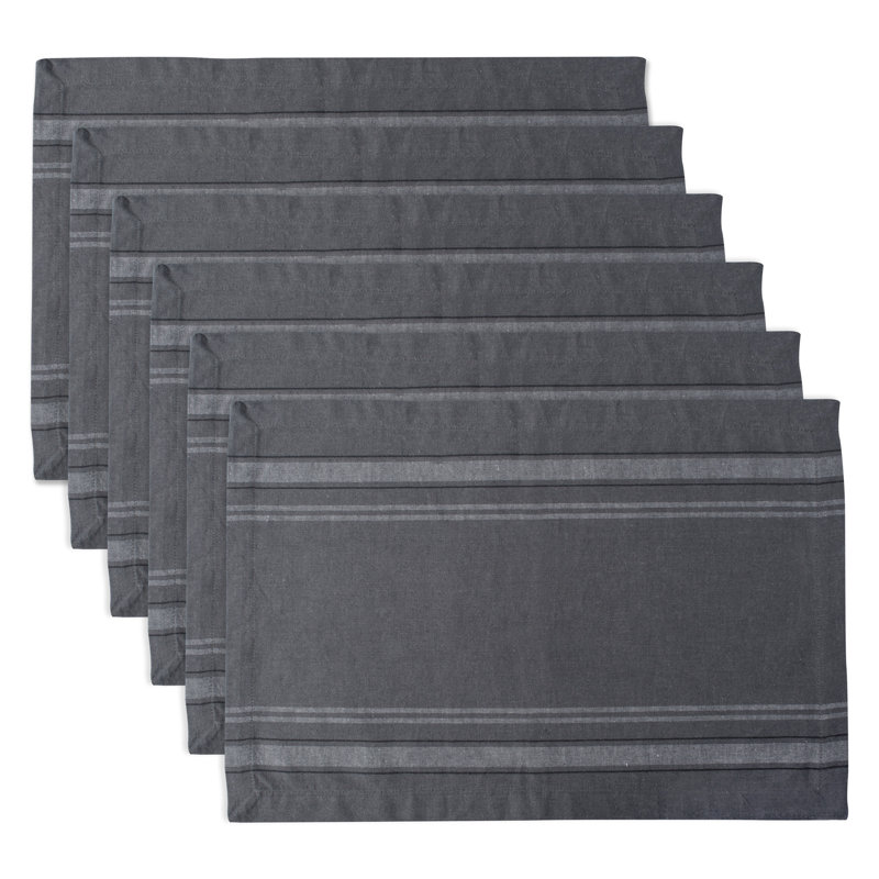 Ensemble de napperons 6 pièces Sykora, gris