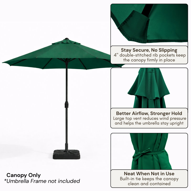 Auvent de remplacement pour parasol 9 po, Chasseur