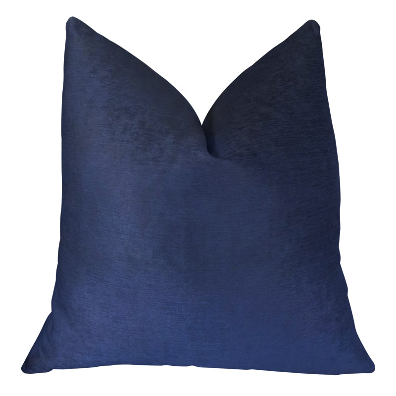 Aqua Dulce Euro Pillow Cover & Insert, Navy Blue, 22" x 22", Throw Pillow
