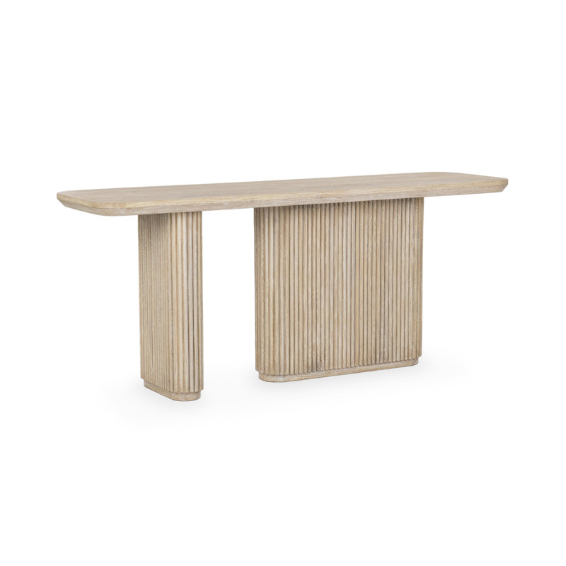 Vander 72'' W Solid Wood Console Table, Cream Washed