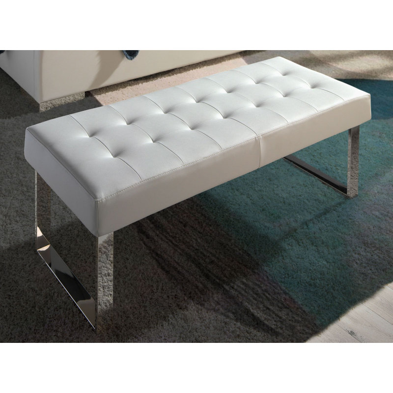Faux Leather Upholstered Bench