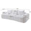 Très grand canapé modulaire incurvé de 100 po à l'avant compressé, canapé Boucle 3 places en forme de nuage avec mousse à haute résilience, facile à déplacer et à expédier, canapé surdimensionné moderne pour le salon