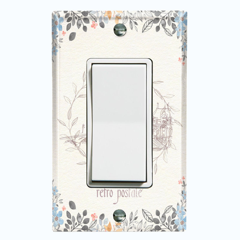 Patterned 1 - Gang Toggle Light Switch Standard Wall Plate