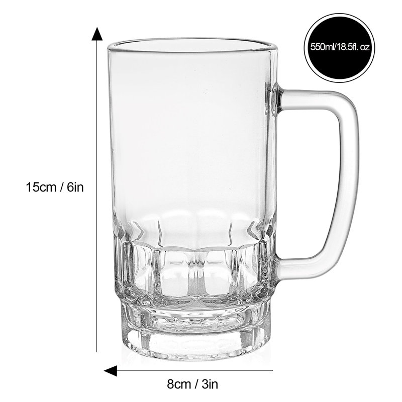 Nashborough 18.5oz. Crystal Beer Mug Set