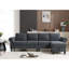Rangement modulaire en L avec rangement, revêtement en bois massif 4 gris, rangement 4 - Essential Living Room Essentials-242141475