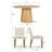 Westcliffe 4 - Person Dining Table Sets With 52'' Round Table & 4 Upholstered Linen Chairs-100087044