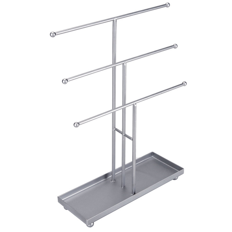 3 Tier Metal Jewellery Stand, Silver