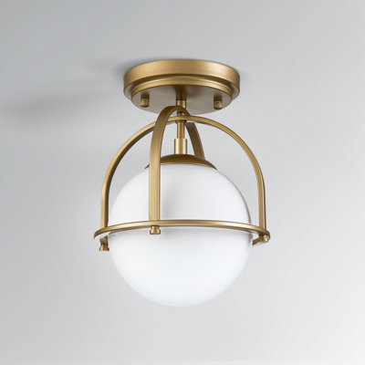 1 - Light Globe Semi Flush Mount