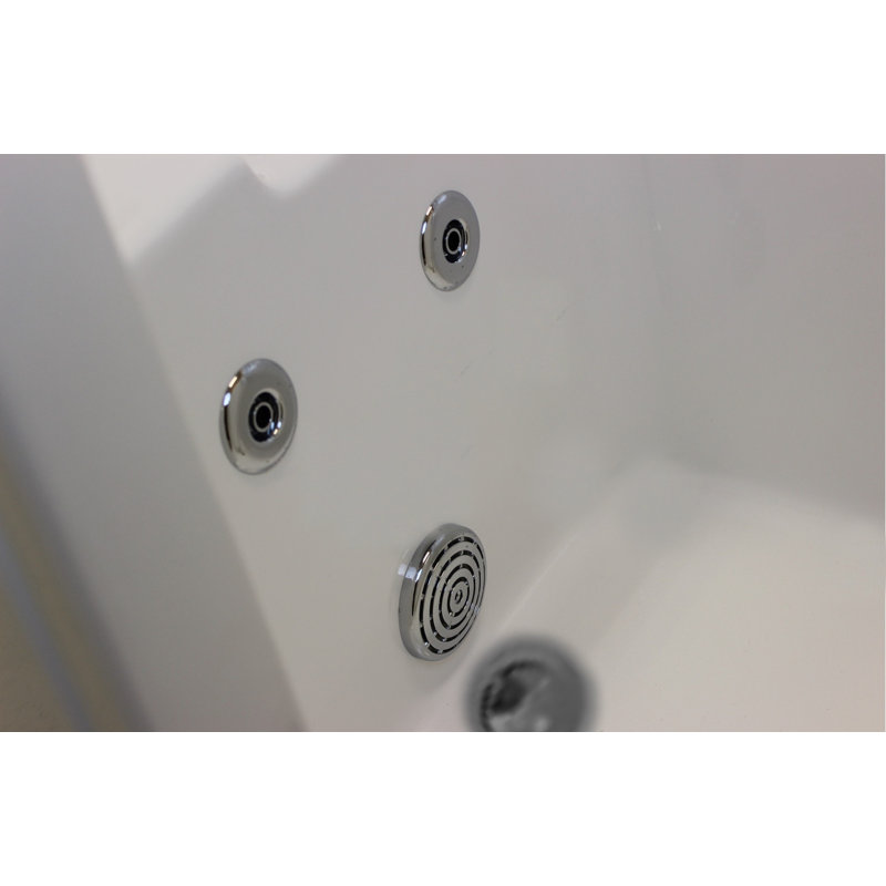 Baignoire tourbillon 52 po x 29 po en fibre de verre avec robinet et chauffage
