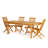 Ellie-Maye Rectangular Teak Outdoor Dining Table , in. W 35.50'' in. D-1887875928