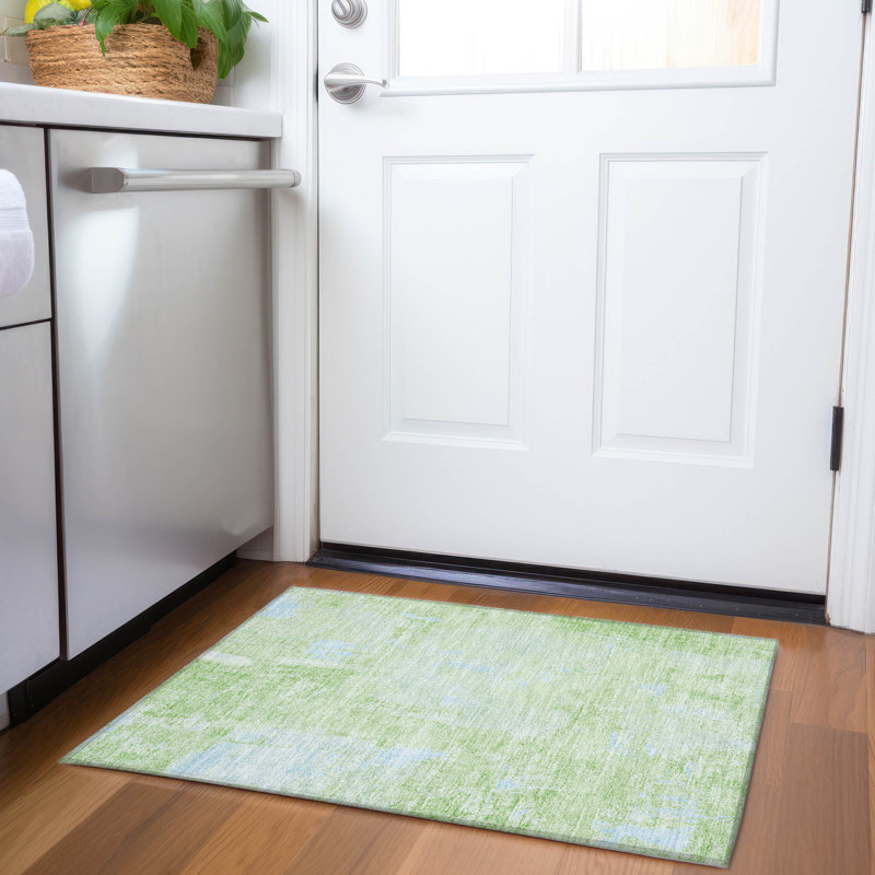 Tapis abstrait lavable à la machine de qualité supérieure AMF989, Rectangle 1 pi 8 po x 2 pi 6 po