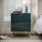 24.4" Tall 2-Drawer High Gloss Nightstand-2111079105