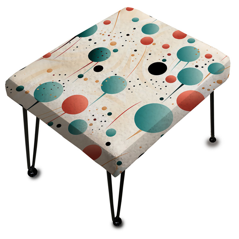 Contemporary Fusion Polka Dots Pattern - Polka Dots Rectangle Ottoman