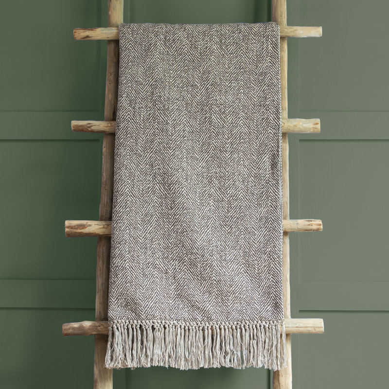 Oryx Hand Woven Throw Blanket, Grey