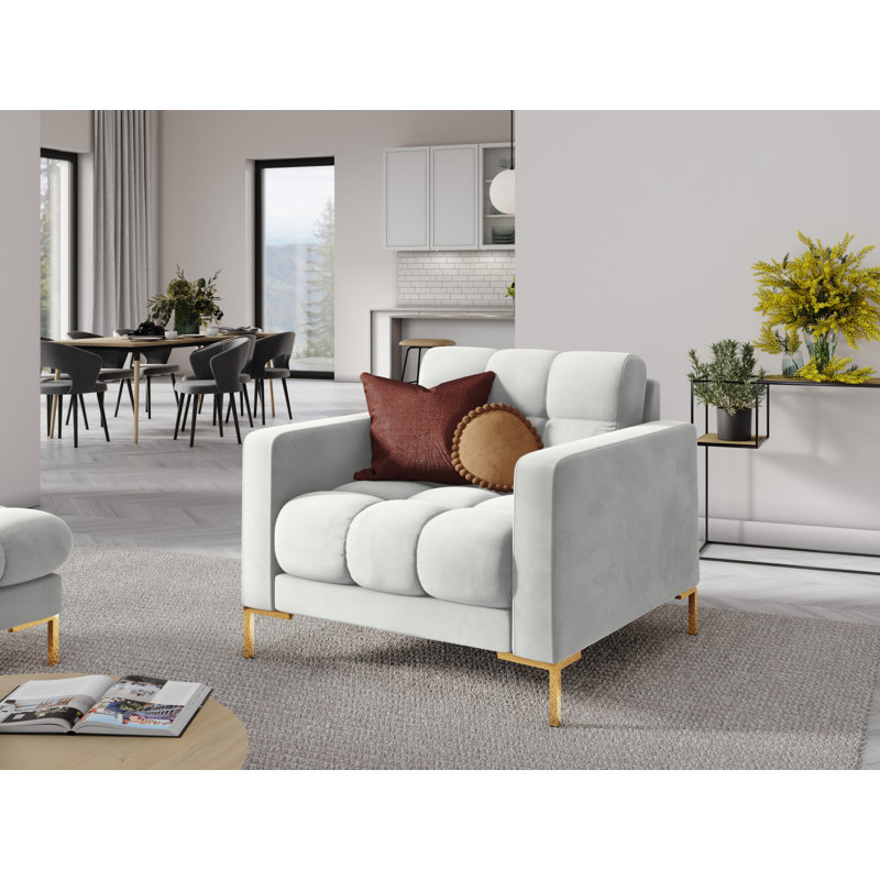 Adoraim Upholstered Armchair, Gold, Silver