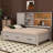 Cara Twin Size Lounge Daybed with Storage Shelves-818993788