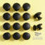 Paquet de 18 boutons de tiroir noirs mats, poignées d'armoire rondes de 30 mm avec vis, quincaillerie en acier inoxydable durable pour la commode, la cuisine et les meubles-125826546