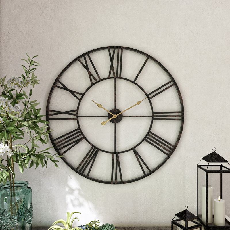 Horloge murale Solange, Moyen, Brun foncé