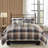 6 Piece Printed Herringbone Quilt Set With Throw Pillows Neutral Full/Queen-117515503-117515504