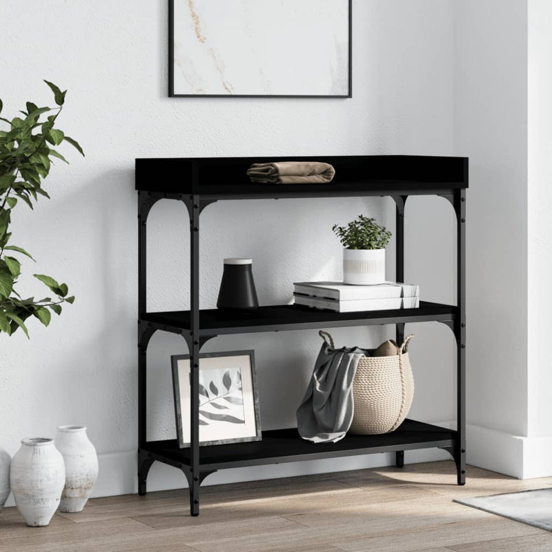 Warvan Console Table, Black, 31.50" H x 29.50" W x 11.80" D
