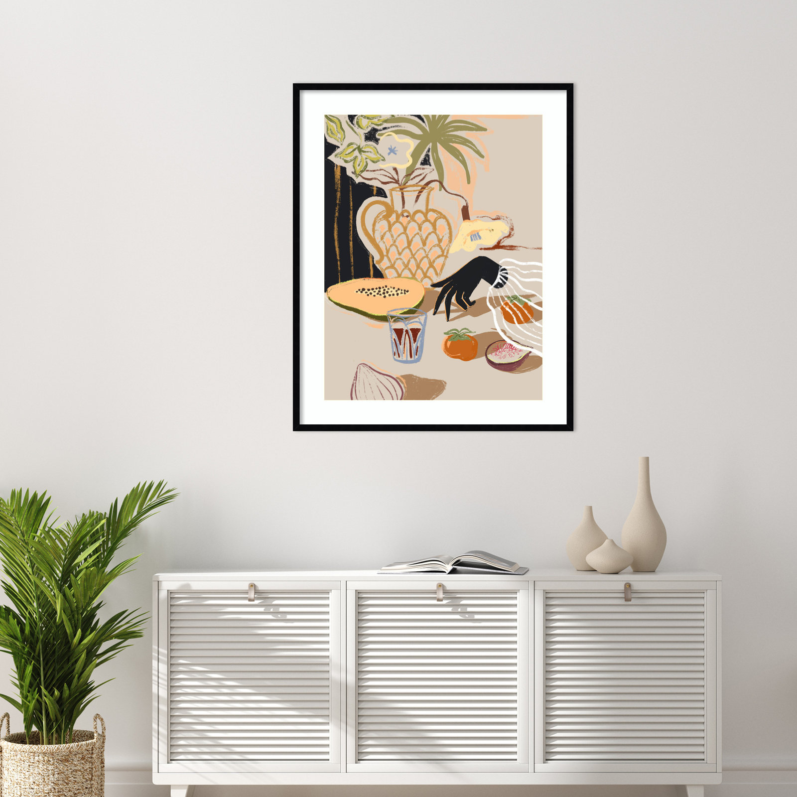 Northbrook "Fruitful Spread" Print, 41" H x 33" W, Black
