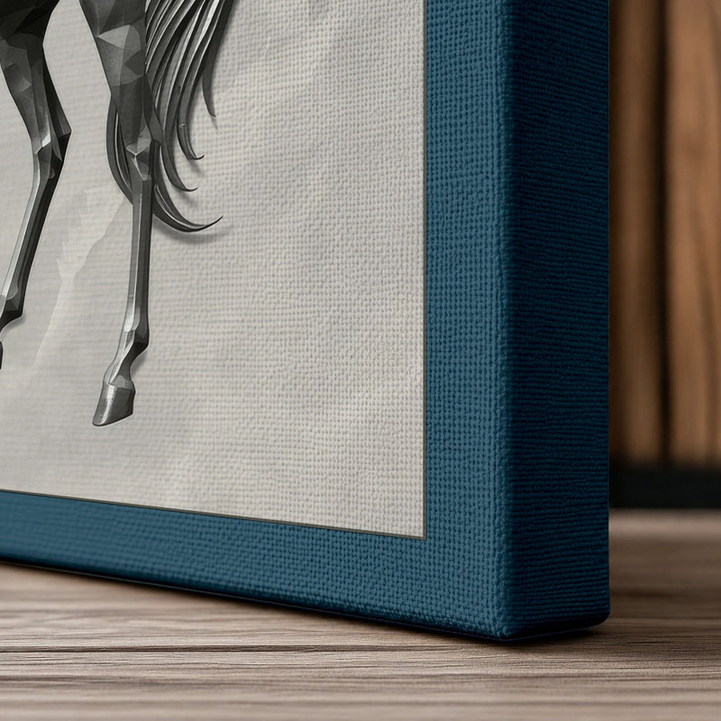 Pegasus Classical - Wrapped Canvas, 36x24 - 91.4 x 61.0 cm, Teal Border