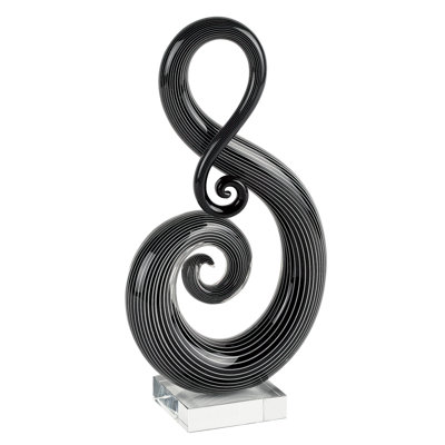 Sculpture de table abstraite moderne en verre de Murano 12 "Aanijah