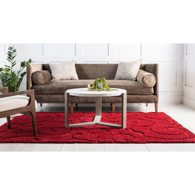 Baynes Indoor Rug, Rectangle 5'1" x 8', Red