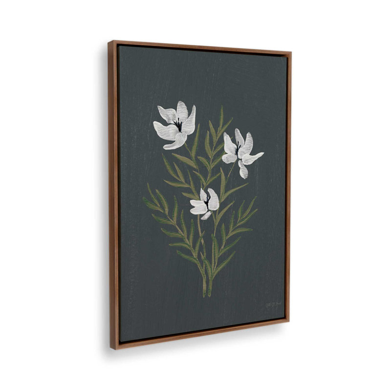 «Pretty Little Flower IV» par Yvette St. Amant, reproduction d'art, H 48 po x l 36 po, Brun, Cadre flottant