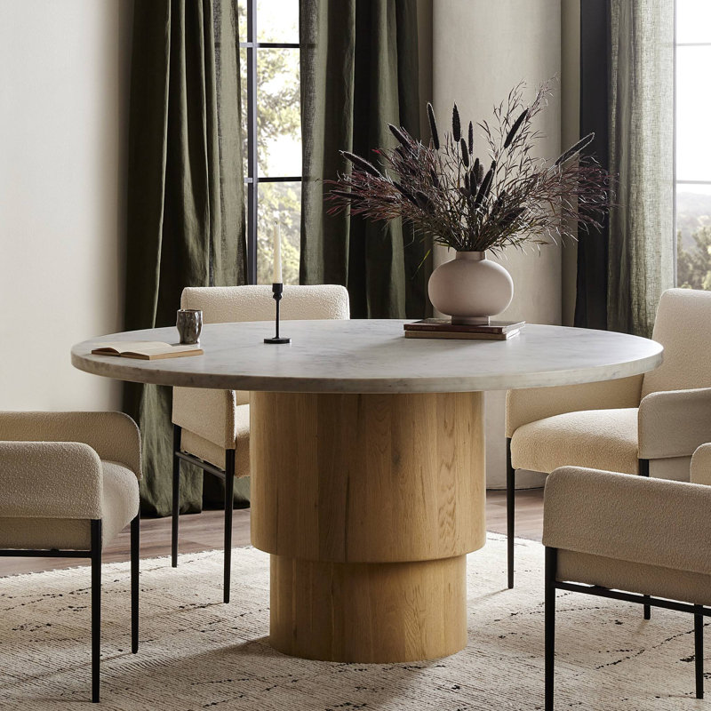 Mariah Round Marble Dining Table