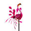 Girouette en métal, flamant rose, H 63 po