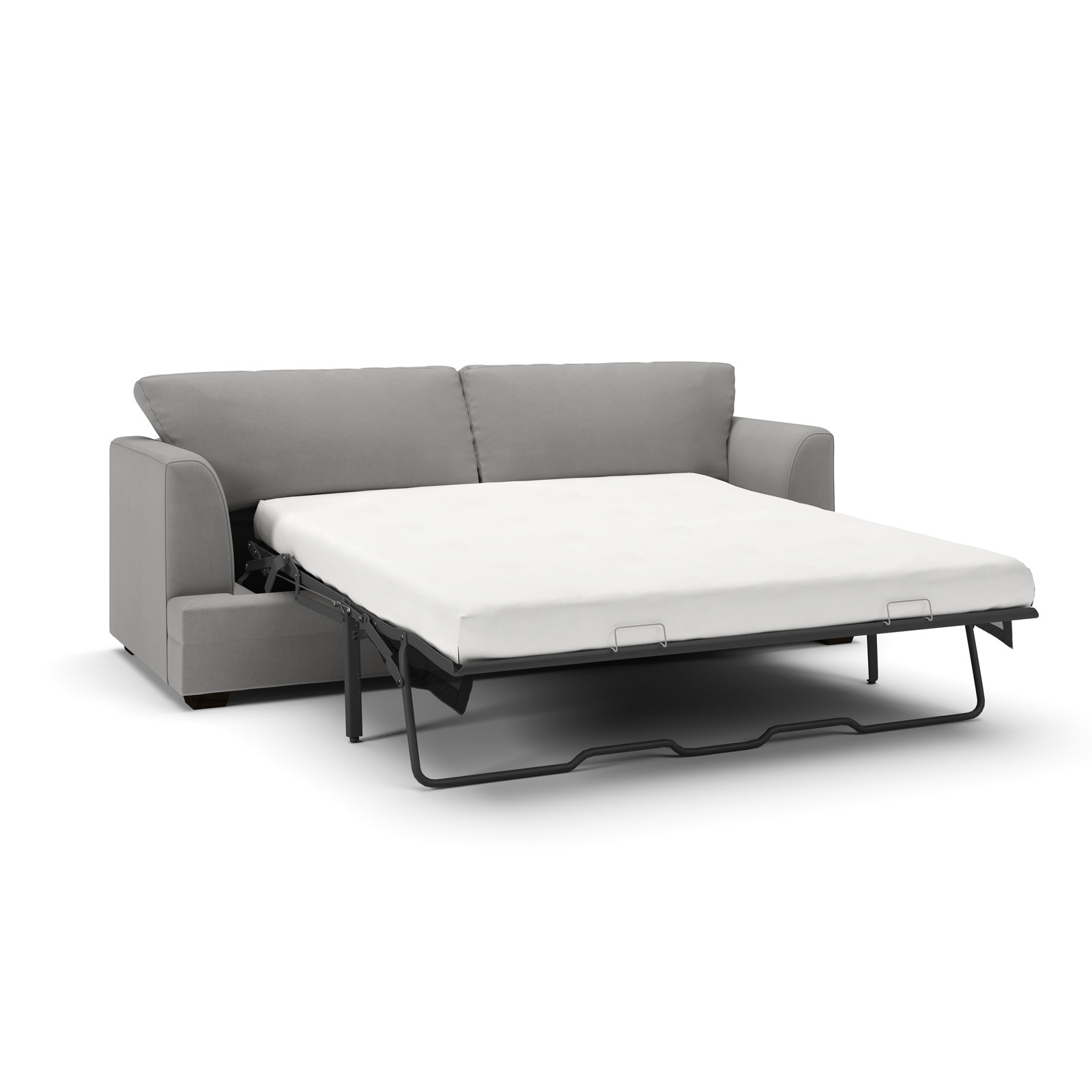 Edan Upholstered Queen Sleeper Sofa, Bayou Light Gray Canvas