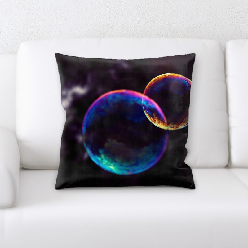 Rainbow Microsuede Reversible Throw Pillow