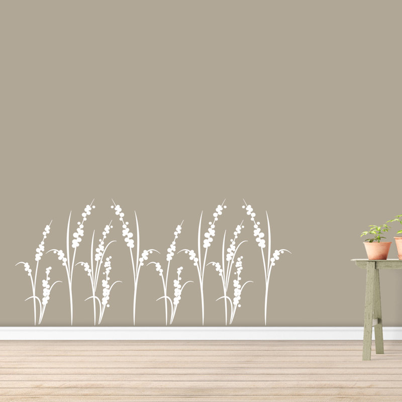 Décalcomanie murale Blossom Grass, Blanc