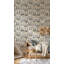 Papier peint pour fenêtres d'appartement parisien, motif de chats et de lierre-1953199361
