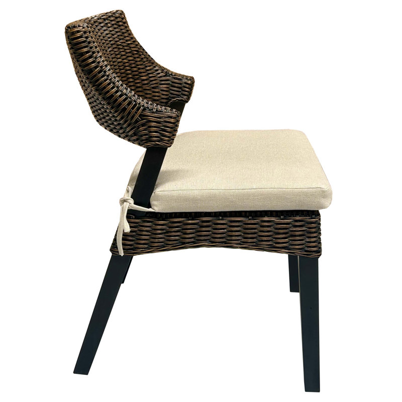 Chaise Morotai brun antique