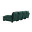 U-Shaped Chenille Cloud Sofa, 110" 4-Seat Sectional Couch in Emerald for Living Room