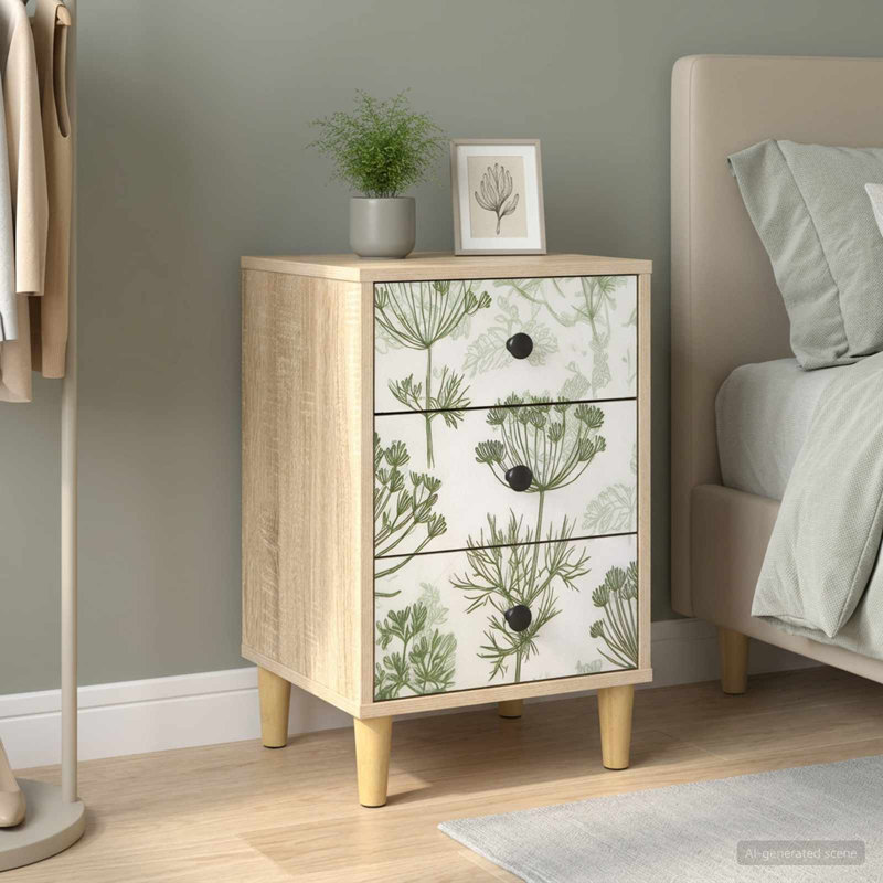  Bedside Cabinet Sonoma Oak Engineered Wood Nightstand Bedroom Furniture