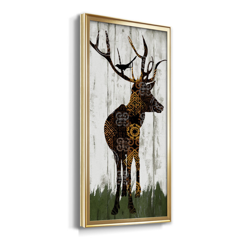 Country Boho I - Peinture sur toile encadrée, H 22,5 po x l 42,5 po x P 1,5 po, Doré