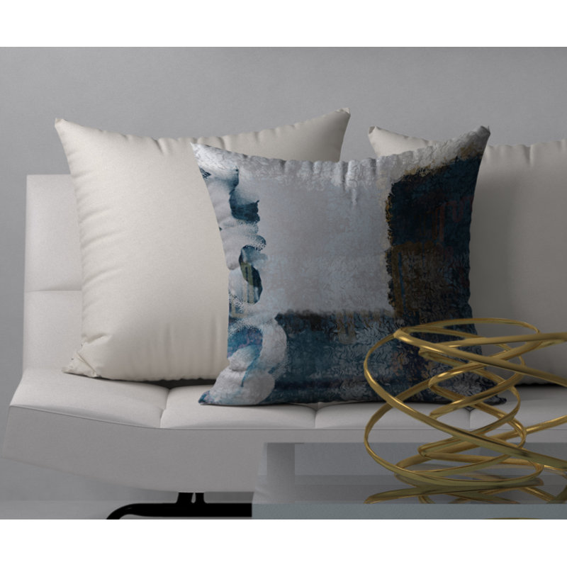 Abstract Throw Pillow, 20" H x 20" W