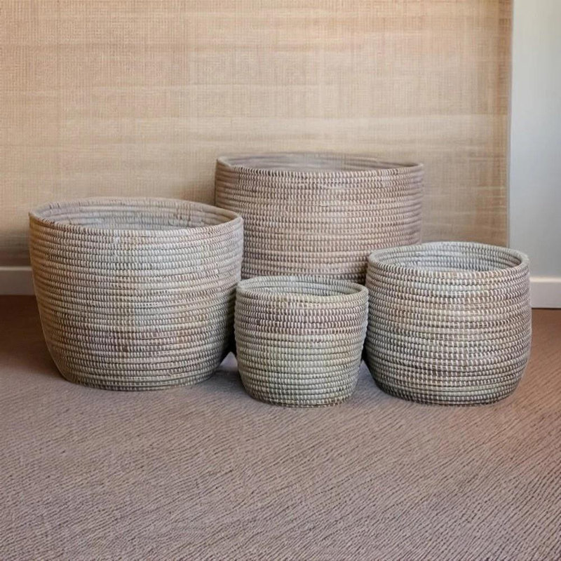 Corrigan Studio Rattan Decorative Basket, Light Beige
