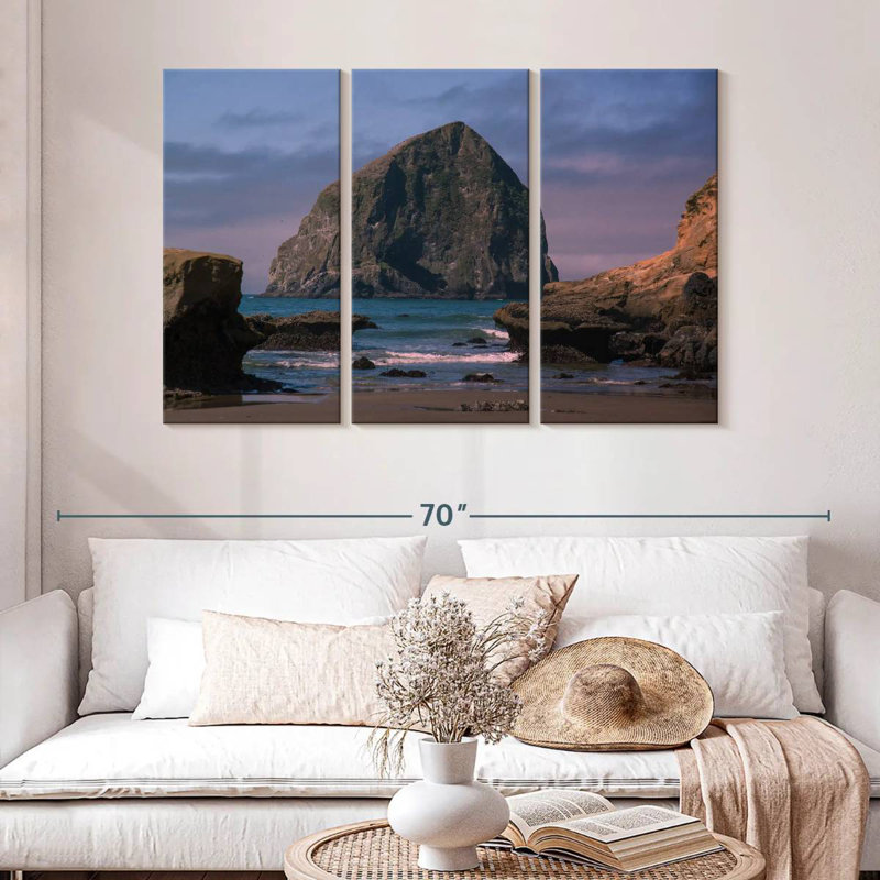 Gillard Oregon Haystack Rock, 32" H x 50" W