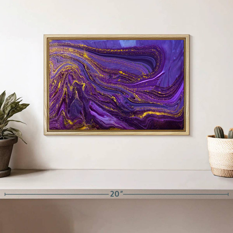 Cerisier mauve, Cadre flottant en bois naturel, 13 po x 9 po