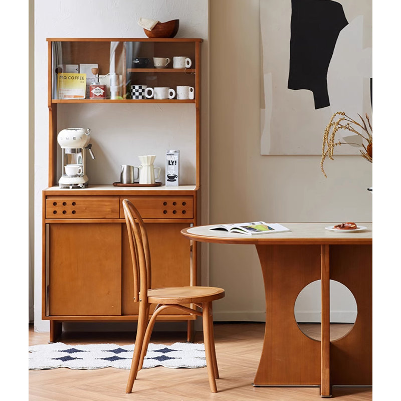 Retro Integrated Multi-Functional Large Pantry Cabinet